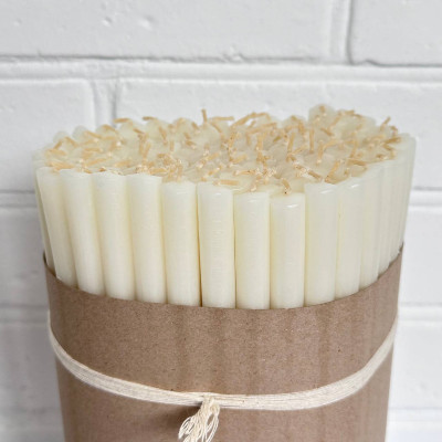 Свічка парафінова побутова біла, 24 см