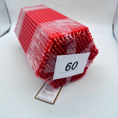  Red church paraffin candles No. 60, 300 pcs
