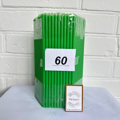  Candles (ofirki) church paraffin green No. 60, 300 pcs