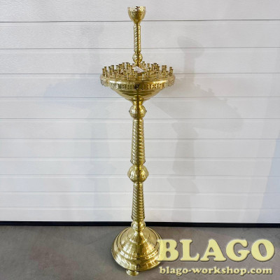  Подсвечник на 44 свечи и 1 лампада круглая, 36х36х134 см