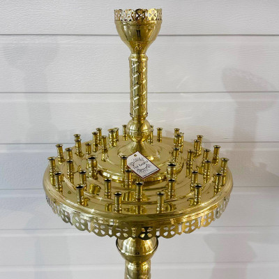  Подсвечник на 44 свечи и 1 лампада круглая, 36х36х134 см