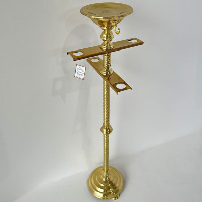 Підставка під 2 кадила та 2 підсвічника (односвічника), 106 см 