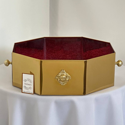 Таця для пожертв восьмиграна булат, 31х10,5 см