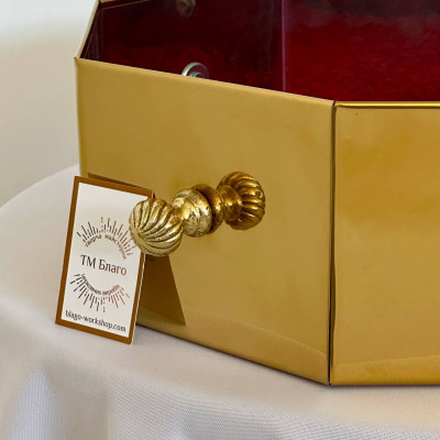 Таця для пожертв восьмиграна булат, 31х10,5 см