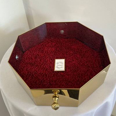 Таця для пожертв восьмиграна булат, 31х10,5 см