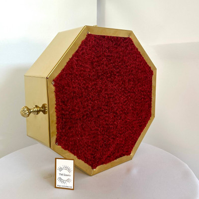 Таця для пожертв восьмиграна булат, 31х10,5 см