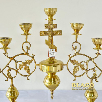 Seven-branch floor candelabrum small "Leaflet", 87x62 cm Seven-branch floor candelabrum small "Leaflet", 87x62 cm