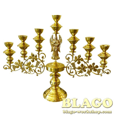 Seven-branch floor candelabrum medium "Grapes", 96х73 cm