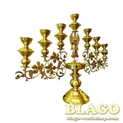 Seven-branch floor candelabrum medium "Grapes", 96х73 cm