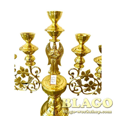 Seven-branch floor candelabrum medium "Grapes", 96х73 cm