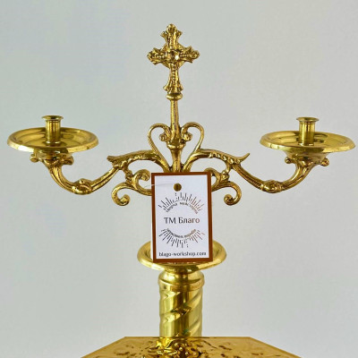 Блюдо литийное (всенощное), шестиугольная форма, 40х43х43 см