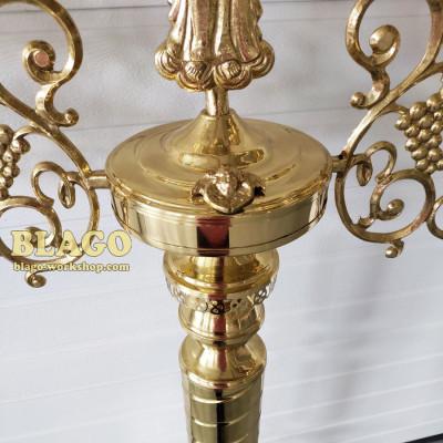 Seven-branch floor candelabrum with an angel, 104x190 cm