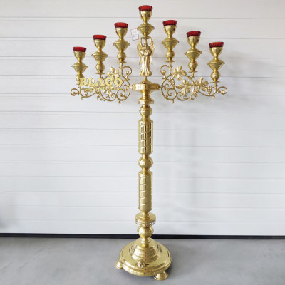Seven-branch floor candelabrum with an angel, 104x190 cm