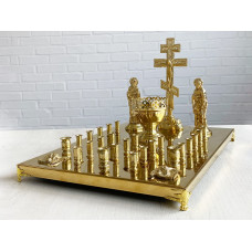 Кришка на панахидний стіл (канун) на 24 свічки, 28х40х25 см