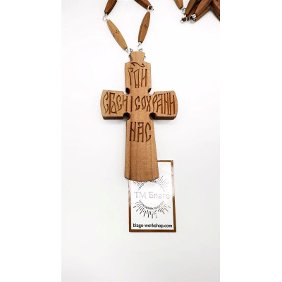 Крест наперсный деревянный, 7х12 см