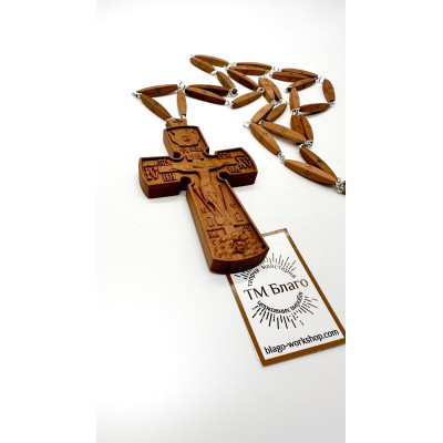 Крест наперсный деревянный, 7х12 см