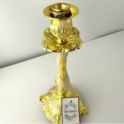 Candlestick (single candlestick) on the throne, 13x27cm