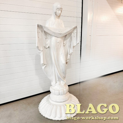 Фігура Божої Матері Покрова біла, 84х88х210 см