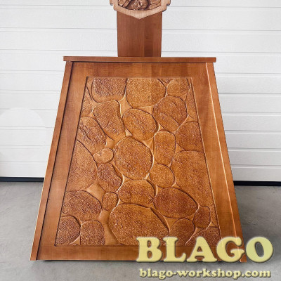 Голгофа напольна дерев'яна різьблена, 96х58х207  см