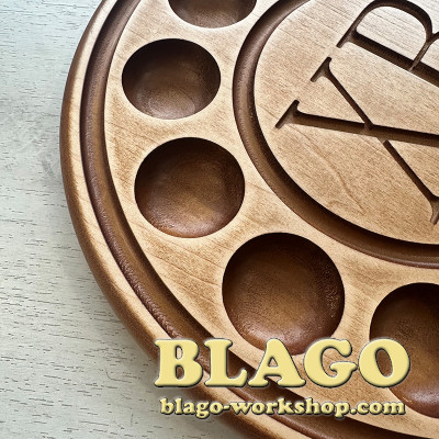 Підставка великодня для паски і яєць, дерев'яна, 30 см