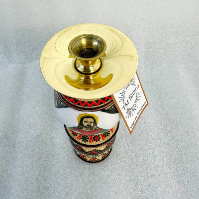 Підсвічник (односвічник) дерев'яний писанка, 7х22 см