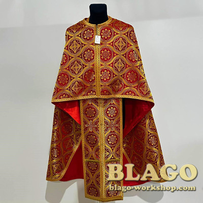 Облачення священника для богослужінь червоне, грецький крій, 52/54розмір