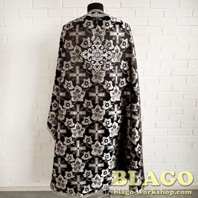 Priestly vestments of Greek cut brocade with embroidery