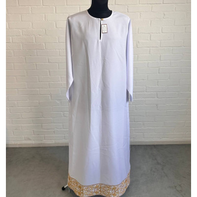 Підризник білий з вишивкою 156 см