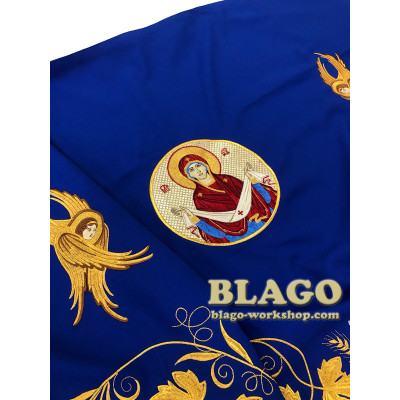 Катапетасма з вишитою іконою Богородиці, 140х250 см