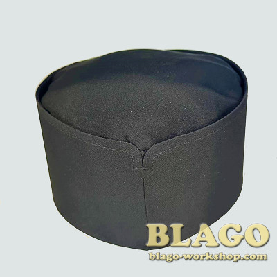 Romanian scufia in black color, crepe