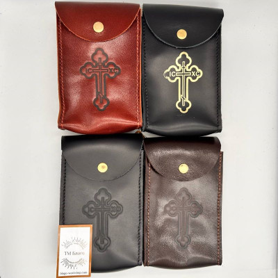 Сумка для дароносиці прямокутна зі шкіри, 10х4х16 см