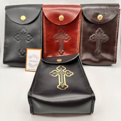 Сумка для дароносиці прямокутна зі шкіри, 10х4х16 см