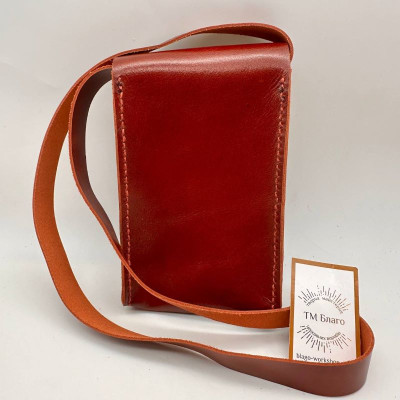 Сумка для дароносиці прямокутна зі шкіри, 10х4х16 см