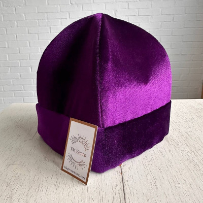 Скуфья бархатная в черном и других цветах