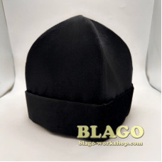 Скуфия летняя черная, велюровая