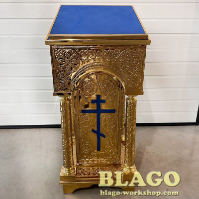 Аналой боковий металевий з чеканкою 46х50х105 см
