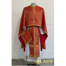 Clothing with a Greek cut of brocade