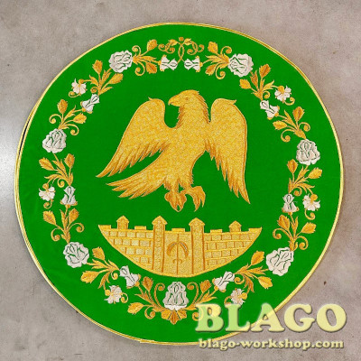 Eagle embroidered №1, 70х70 cm