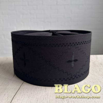 Скуфія Грецька Мяка креп чорна (з вишивкою)