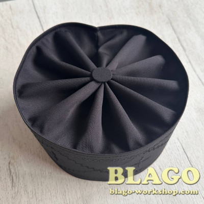 Скуфія Грецька Мяка креп чорна (з вишивкою)