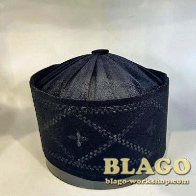 Скуфія Грецька Мяка оксамит чорна (з вишивкою) Скуфія Грецька Мяка оксамит чорна (з вишивкою)