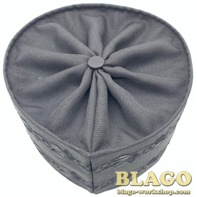 Скуфія Грецька Мяка льон + габардин, чорна