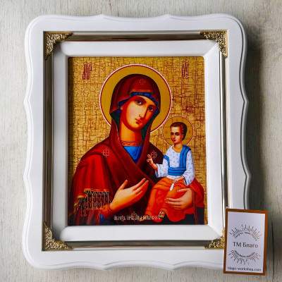  Icon of the Volyn Mother of God in a figured frame, 23x26 cm