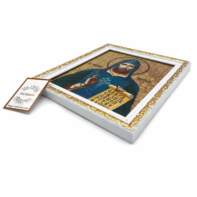 Icon of Saint Cyril, Equal-to-the-Apostles, under glass 18x21 cm