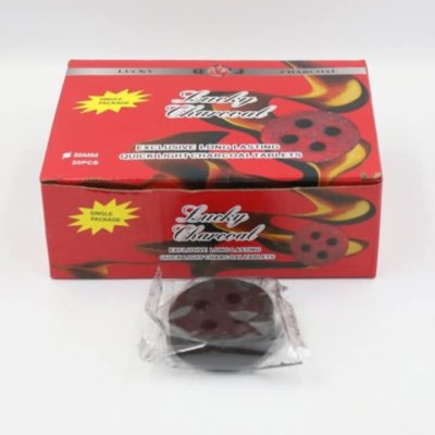 Incense charcoal quick-igniting in tablets (1 pack) 20pcs/pack 5cm (Lucky Charcoal)