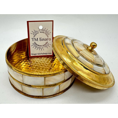 Brass censer with stones (casket), Greece, 9x5 cm