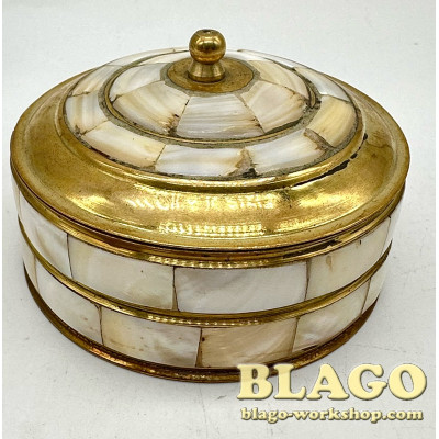 Brass censer with stones (casket), Greece, 9x5 cm