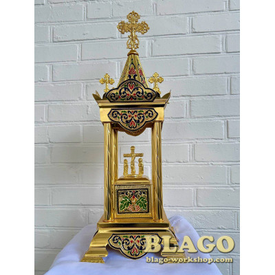 Дарохранительница латунная, 23х23х65 см