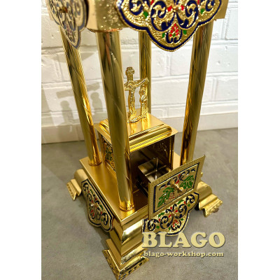 Дарохранительница латунная, 23х23х65 см