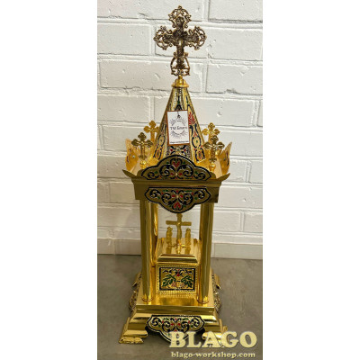 Дарохранительница латунная, 23х23х65 см